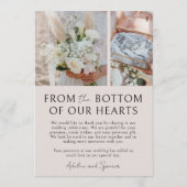 Bohoミニマモダンリスト写真結婚ズ サンキューカード (裏面)