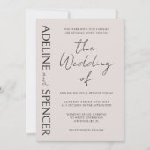 Bohoミニマモダンリスト写真結婚ズ 招待状 (正面)