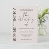 Bohoミニマモダンリスト写真結婚ズ 招待状 (スタンド正面)