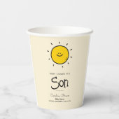 Bohoミニマリストこ来この太陽の赤ちゃんシャワー 紙コップ (裏面)