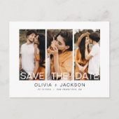 Bohoミニマリストの日付を保存モダン ポストカード (正面)