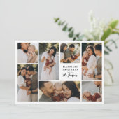 Bohoミニマリストクリスマス7フォトコラージホリデー シーズンカード (スタンド正面)