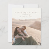 Bohoミニマリストフォトリハーサルディナー 招待状 (正面)