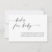 Bohoミニマリストベビーリクエストカード 招待状 (正面)