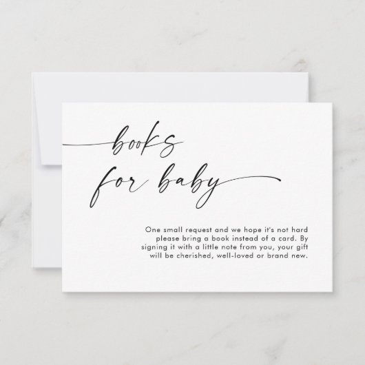 Bohoミニマリストベビーリクエストカード 招待状 (正面)