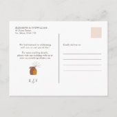 Bohoミニマリストヴァース日付を保存 案内ポストカード (裏面)