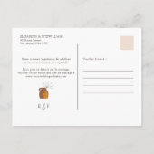 Bohoミニマリストヴァース日付を保存 案内ポストカード (裏面)