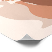 Bohoミニマリスト乾燥した花とテラコッタヴァーゼ ポスター (角)