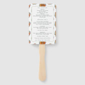 Bohoミニマリスト水の色ワイルドフラワー結婚ズ ハンドファン (裏面)