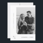 Bohoミニマリスト白黒モノグラム結婚ズ 招待状<br><div class="desc">Boho Minimalist白黒モノグラム結婚式招待状の紹介。洗練とロマンスを求めるカップルに最適モダン。この招待は、美しいカップルの写真を強調し、ミニマルな白黒のデザインを備えている。</div>