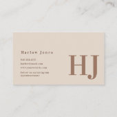 Bohoミニマリスト署名ニュートラル 名刺 (裏面)