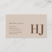 Bohoミニマリスト署名モンステラ葉影 名刺 (裏面)