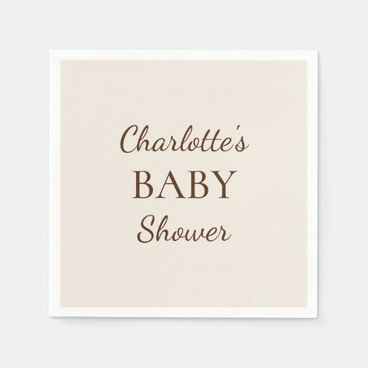 Bohoミニマリスト赤ちゃんシャワーナプキン スタンダードカクテルナプキン (正面)