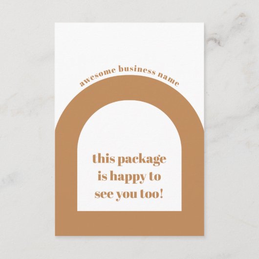 Bohoミニマリスト、中小企業のご注文に感謝 エンクロージャーカード (裏面)