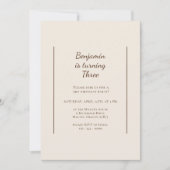 BohoミニマリストAny Age Birthday Party 招待状 (正面)