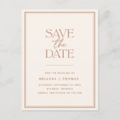 BohoミニマリストTerracotta日付を保存 案内ポストカード (正面)