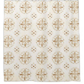 Bohoミニマルなマンダラシャワーカーテン シャワーカーテン (正面)