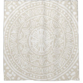 Bohoミニマルなマンダラシャワーカーテン シャワーカーテン (正面)