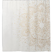 Bohoミニマルなマンダラシャワーカーテン シャワーカーテン (正面)