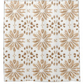 Bohoミニマルなマンダラシャワーカーテン シャワーカーテン (正面)