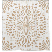 Bohoミニマルなマンダラシャワーカーテン シャワーカーテン (正面)