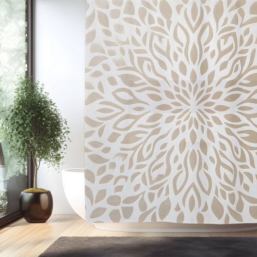 Bohoミニマルなマンダラシャワーカーテン シャワーカーテン