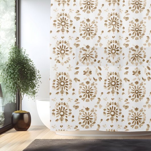 Bohoミニマルなマンダラシャワーカーテン シャワーカーテン