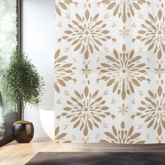 Bohoミニマルなマンダラシャワーカーテン シャワーカーテン