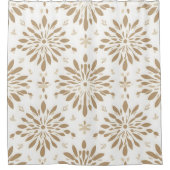 Bohoミニマルなマンダラシャワーカーテン シャワーカーテン (正面)