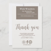 Bohoミニマルろうそく作り サンキューカード (正面)