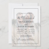 Bohoミニマルカスタムリスト結婚写真 招待状 (正面)