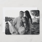 Bohoミニマルクリスマスカード4枚の写真ホリデーカード シーズンカード (裏面)