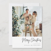 Bohoミニマルクリスマスフォトカード シーズンカード (正面)