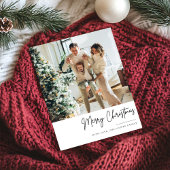 Bohoミニマルクリスマスフォトカード シーズンカード