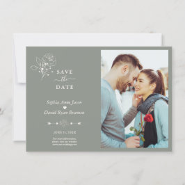 BohoミニマルシンプルリストSage Green 結婚 Photo's セーブザデート