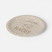 Bohoミニマルベアリー待ちクマの風船と星 ペーパープレート (アングル)