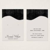 Bohoミニマルモダンリストブラックイヤリングディスプレイカード (正面&裏面)