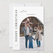 Bohoミニマルモダン主義写真クリスマスファミリー シーズンカード (正面)