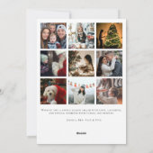 Bohoミニマルモダン主義写真クリスマスファミリー シーズンカード (裏面)