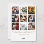 Bohoミニマルヴィンテージ写真クリスマスファミリー シーズンカード (裏面)