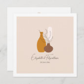 Bohoミニマル結婚リスト 招待状 (正面/裏面)