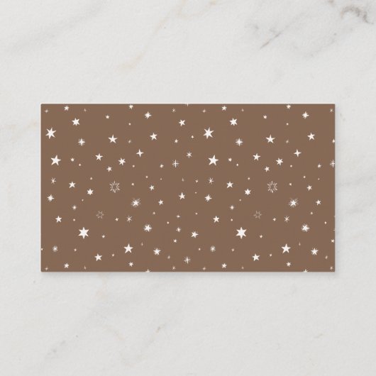 Bohoミニマル金ゴールドハート書道ベビーシャワー エンクロージャーカード (裏面)