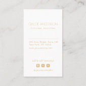 Bohoミニモダンマリスト名刺 名刺 (裏面)