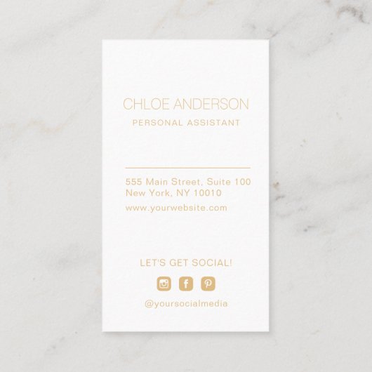 Bohoミニモダンマリスト名刺 名刺 (裏面)