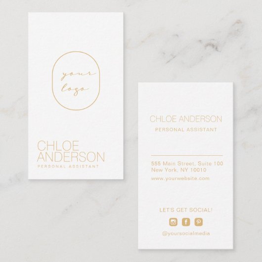 Bohoミニモダンマリスト名刺 名刺 (正面/裏面)