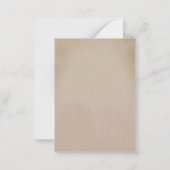 Bohoミュートされた秋フローラブライダルレジストリQRコード ノートカード (裏面)