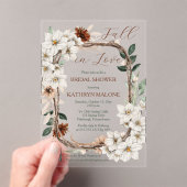Bohoミュート秋フローラ秋インラブブライダルシャワー アクリル招待状 (インサイチュ (ポータブル))
