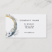 BOHOムーンウォーター色ビジネスカード 名刺 (裏面)