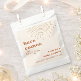 Bohoモダンここ来の息子の赤ちゃんシャワー フェイバーバッグ