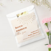 Bohoモダンここ来の息子の赤ちゃんシャワー フェイバーバッグ (封をした状態)